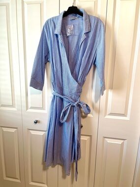 3X eShakti cotton wrap dress